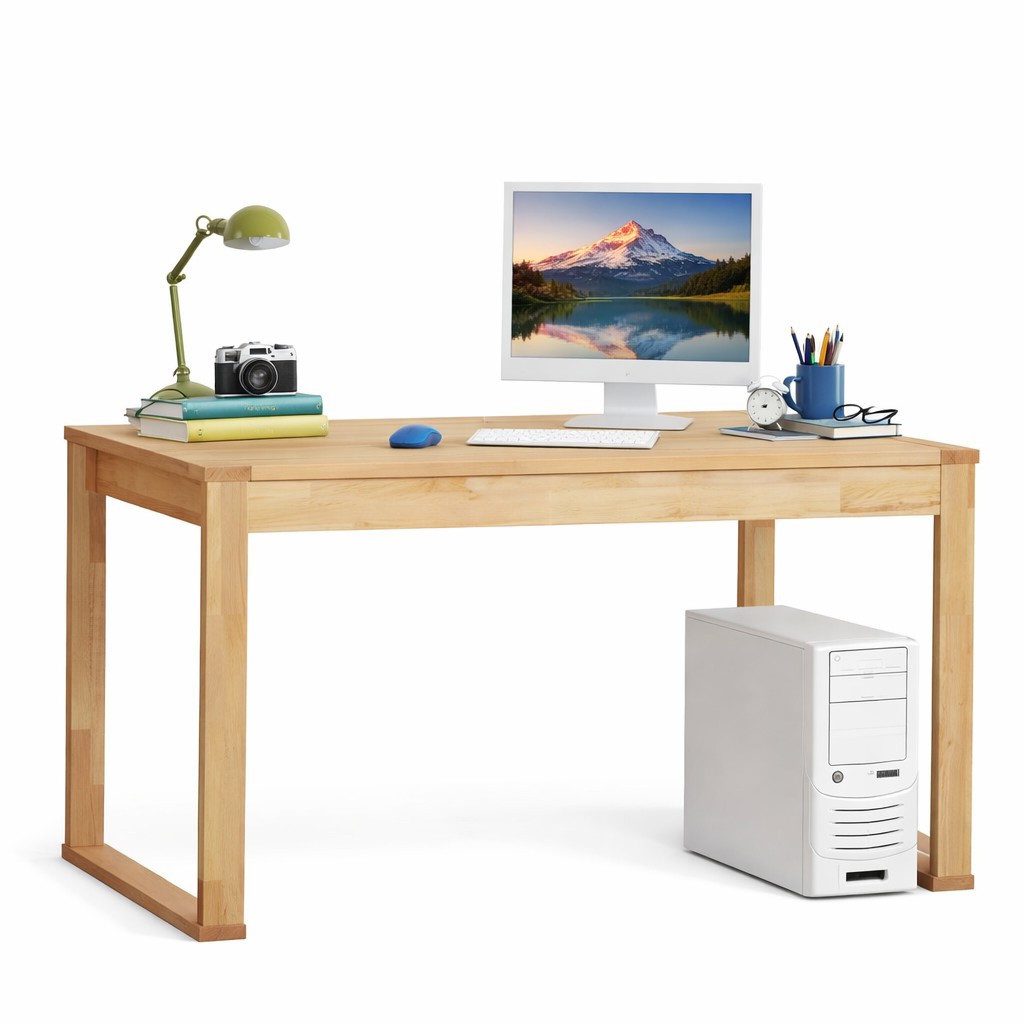 bv-vertrieb Schreibtisch Schreibtisch 141x70x74 PC-Tisch Bürotisch Kernbuche geölt #1472, Kernbuche geölt