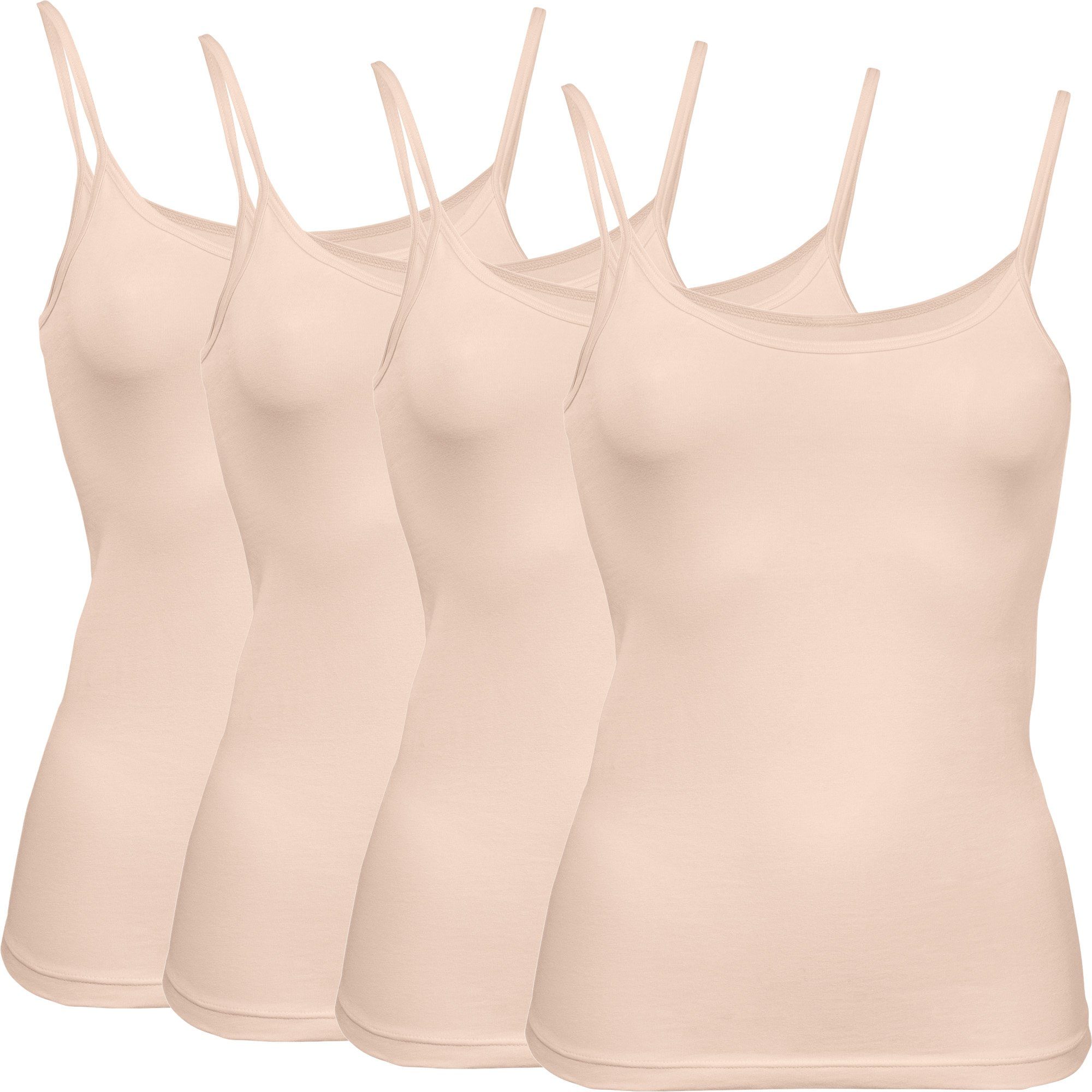 Erwin Müller Unterhemd Damen-Unterhemd 4er-Pack Single-Jersey Uni