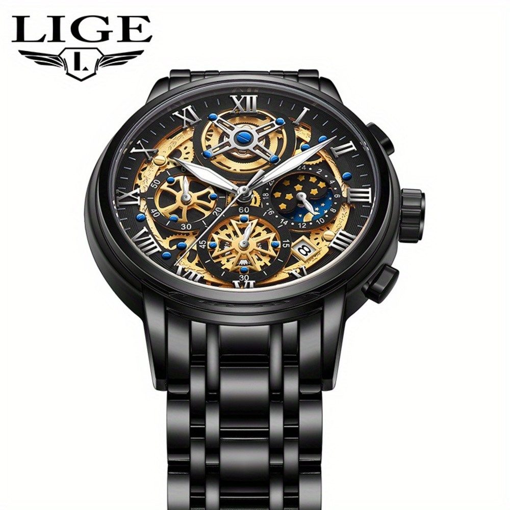 Lige Für Damen und Herren, ideale Wahl als Geschenk Watch, mit Modische leuchtendes Display, 24-Stunden-Kalender Business-Casual