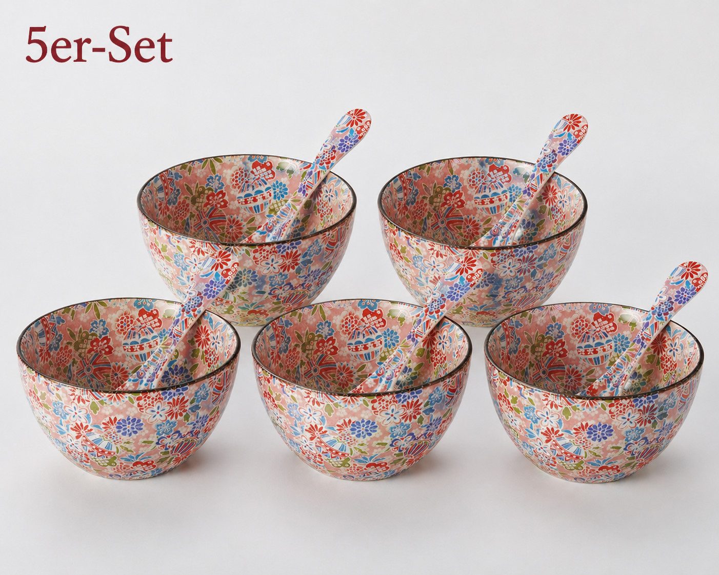 Minoru Touki Becher Japanische Teetasse Kyo-ga Sencha 5er Set 9,5 x 5,8 cm * 240 ml