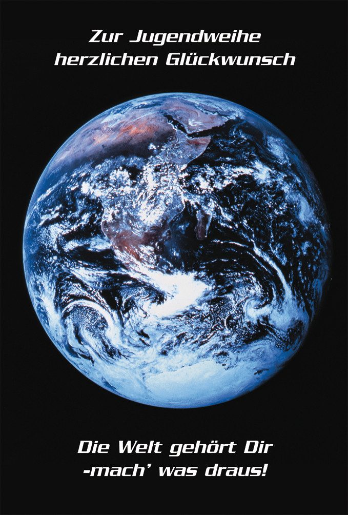 BSB Grußkarten Jugendweihe - Glückwunschkarte im Format 11,5 x 17 cm mit