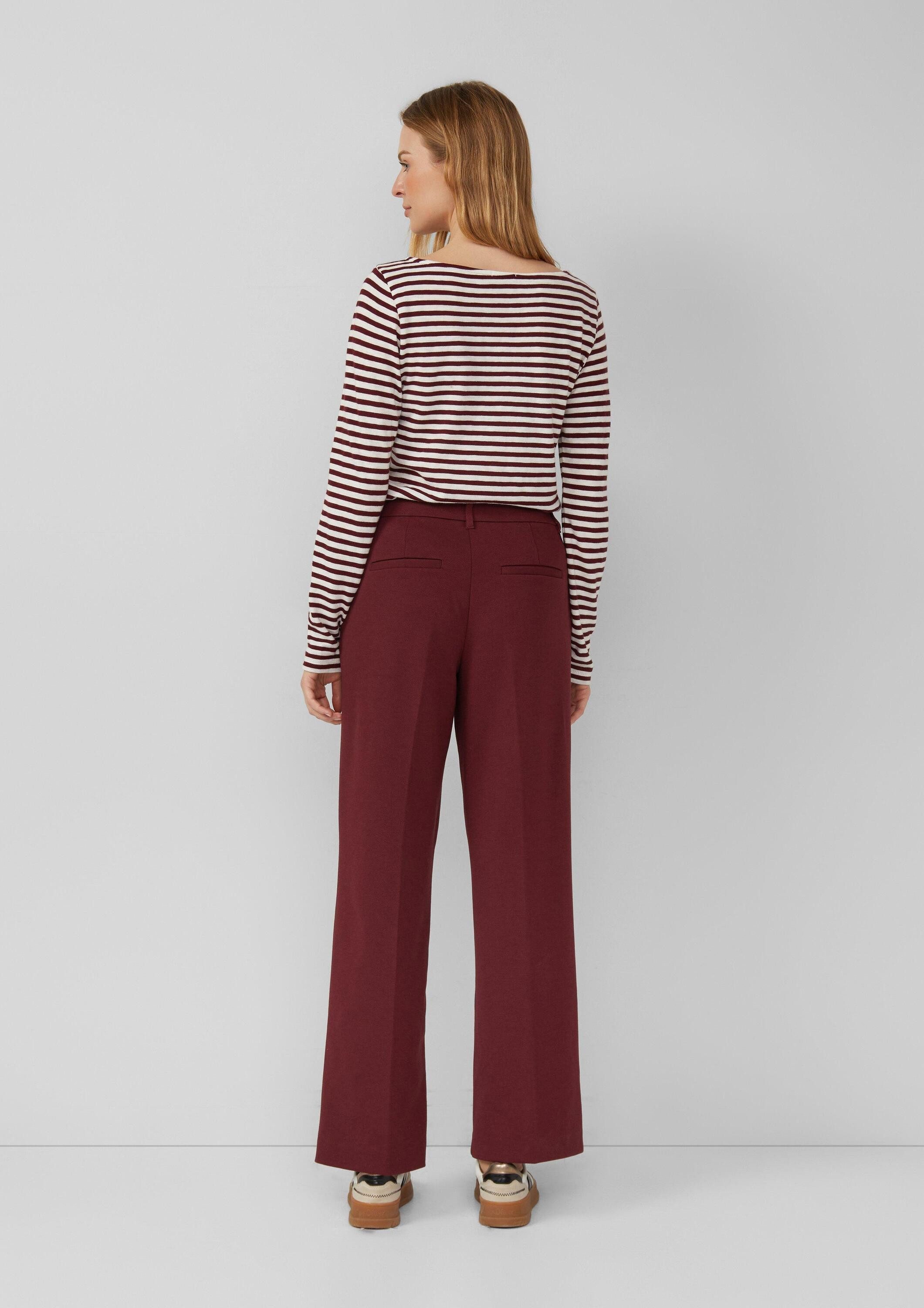 s.Oliver Chinos Hose Wide-Leg-Hose aus Struktur-Jersey