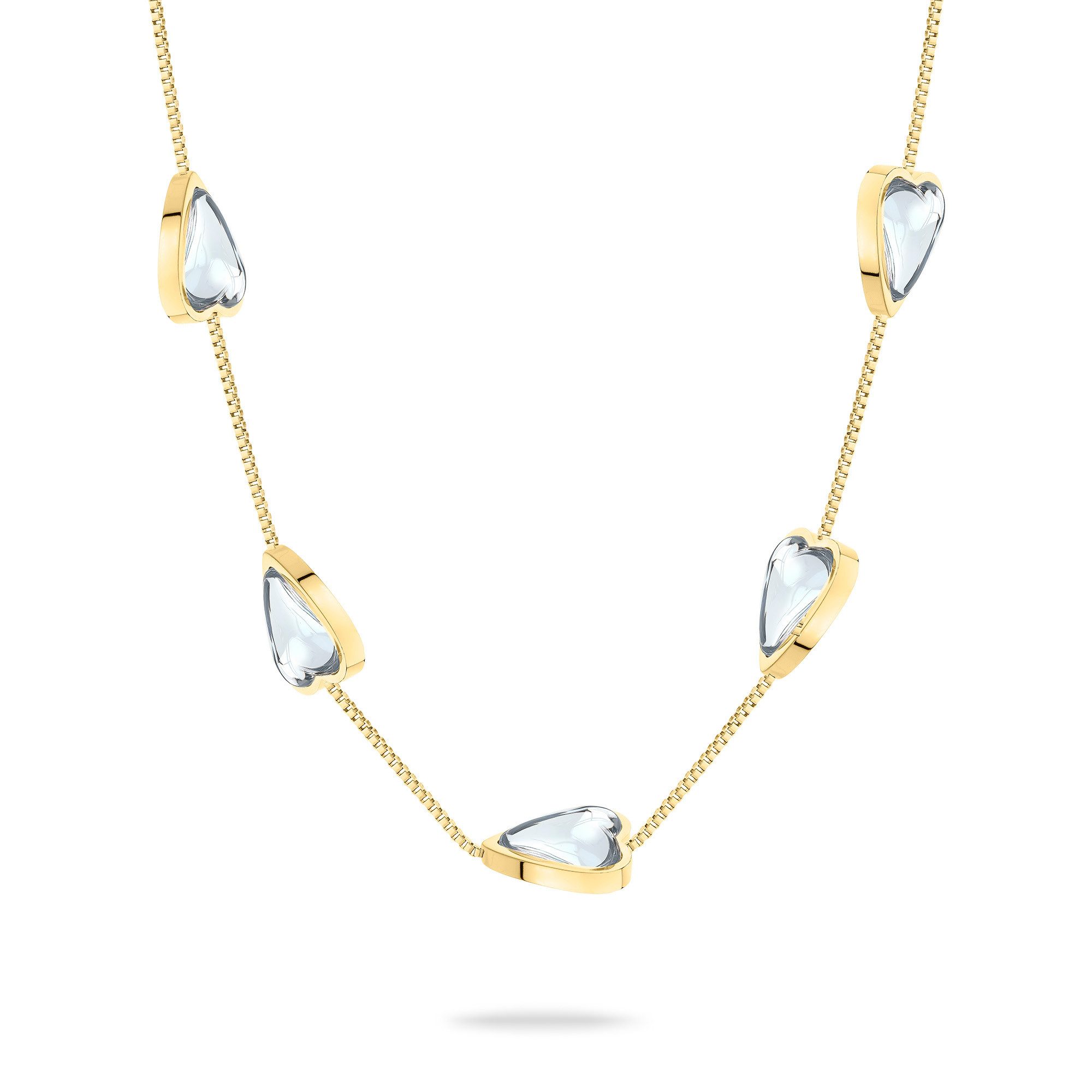 Edelstahlkette Schmuck Geschenk Halskette Glass Heart