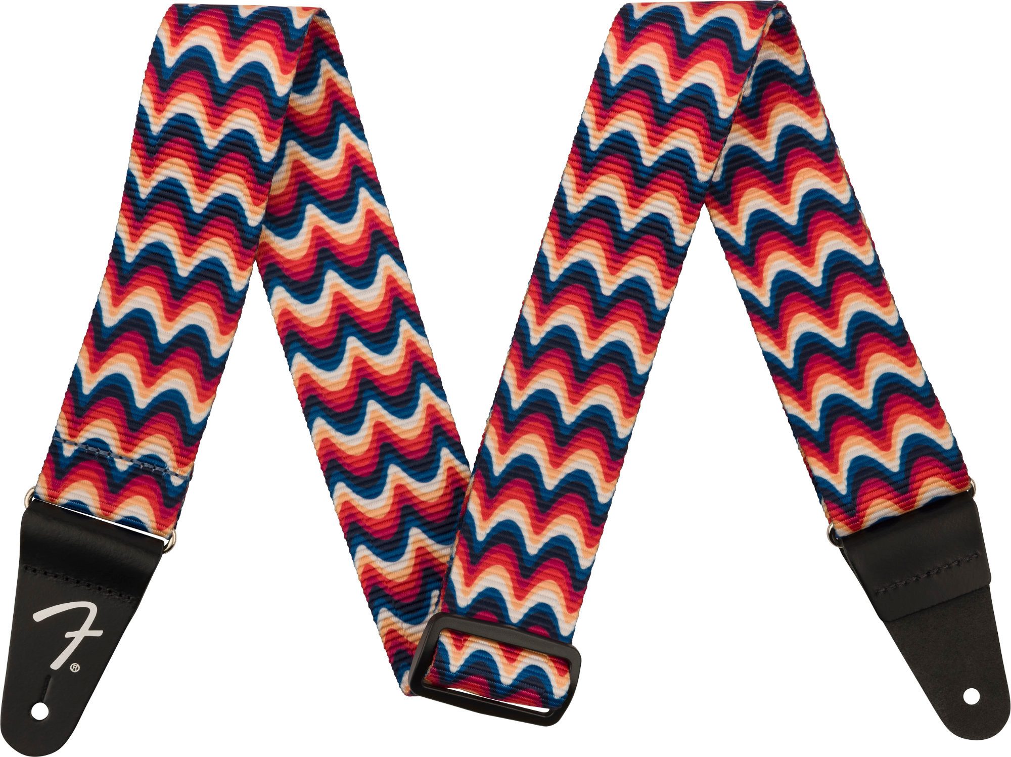 Fender Gitarrengurt Retro Ripple Strap Multicolor Gitarrengurt, Längenverstellbar von 86 bis 150 cm, ungepolstert
