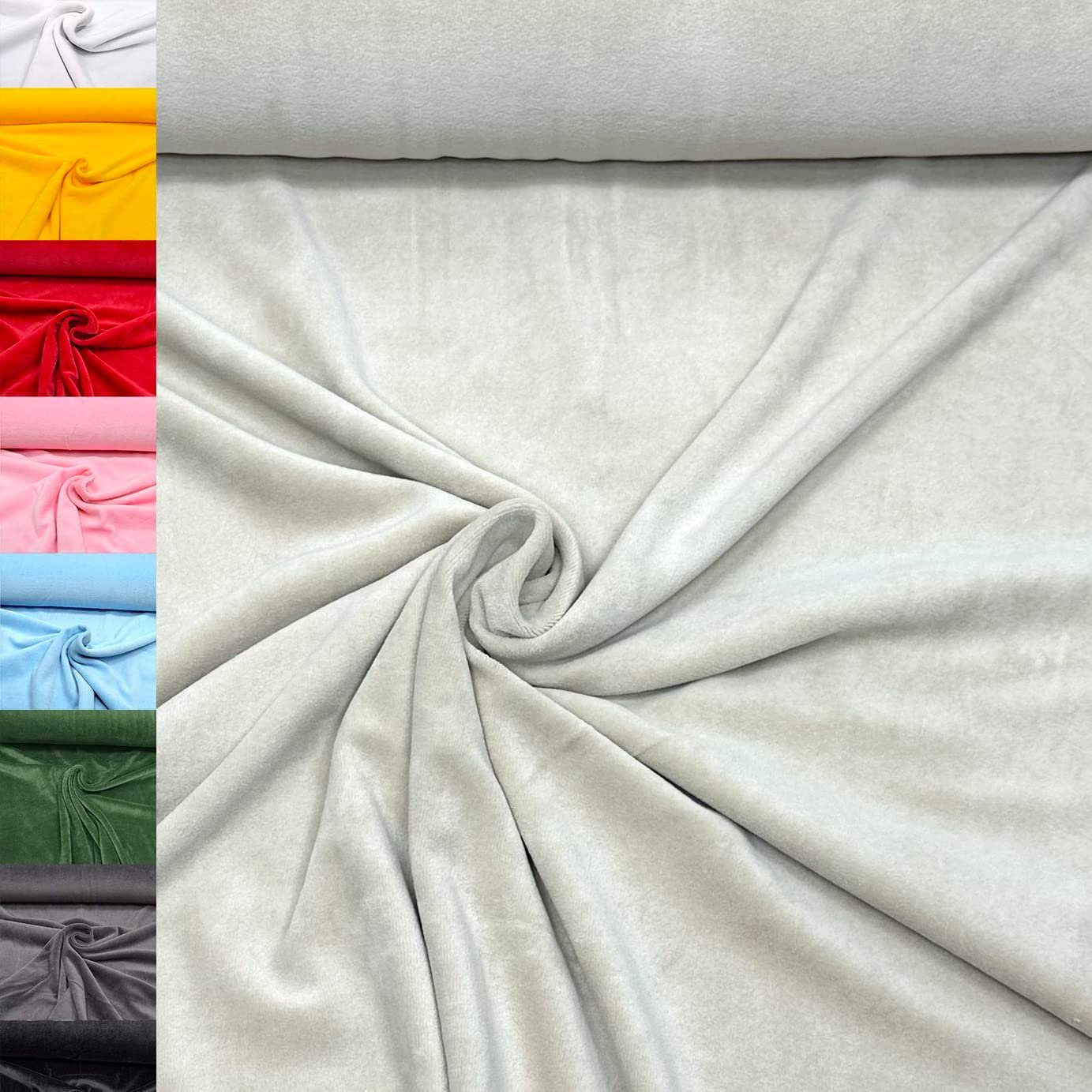 MAGAM-Stoffe Stoff "Stella", Nicki super weich uni einfarbig ÖKO-TEX Meterware ab 50cm