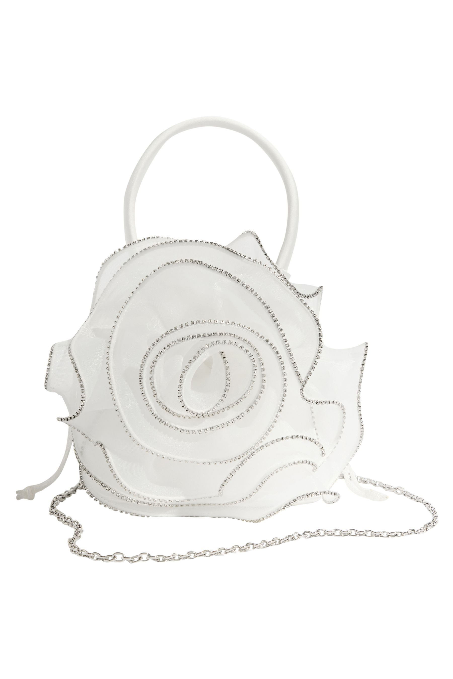 LIPSY Clutch Lipsy Hochzeitstasche mit Rosenverzierung + Griff (1-tlg)