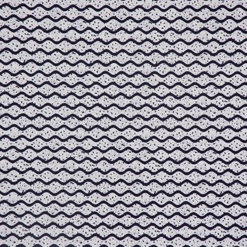 SCHÖNER LEBEN. Tischläufer SCHÖNER LEBEN. Tischläufer Wellen Punkte weiß dunkelblau 40x160cm, handmade