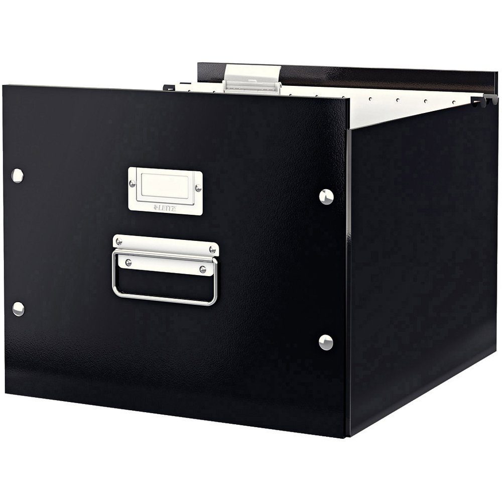 LEITZ Aufbewahrungsbox Leitz Hängemappenbox 6046-00-95 Schwarz günstig online kaufen