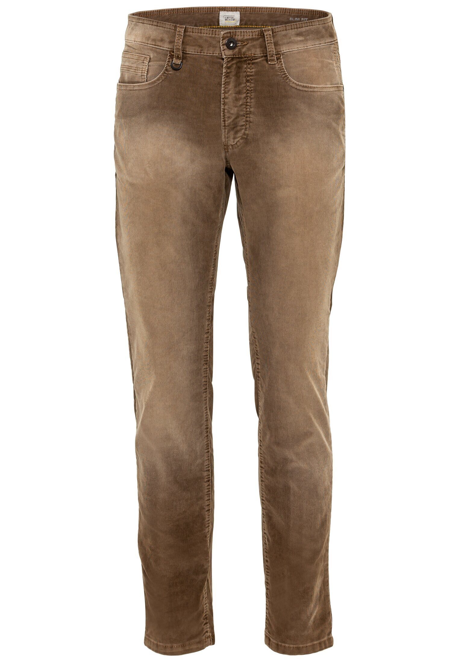 Braun 5-Pocket-Jeans active Fit Cordhose camel Slim