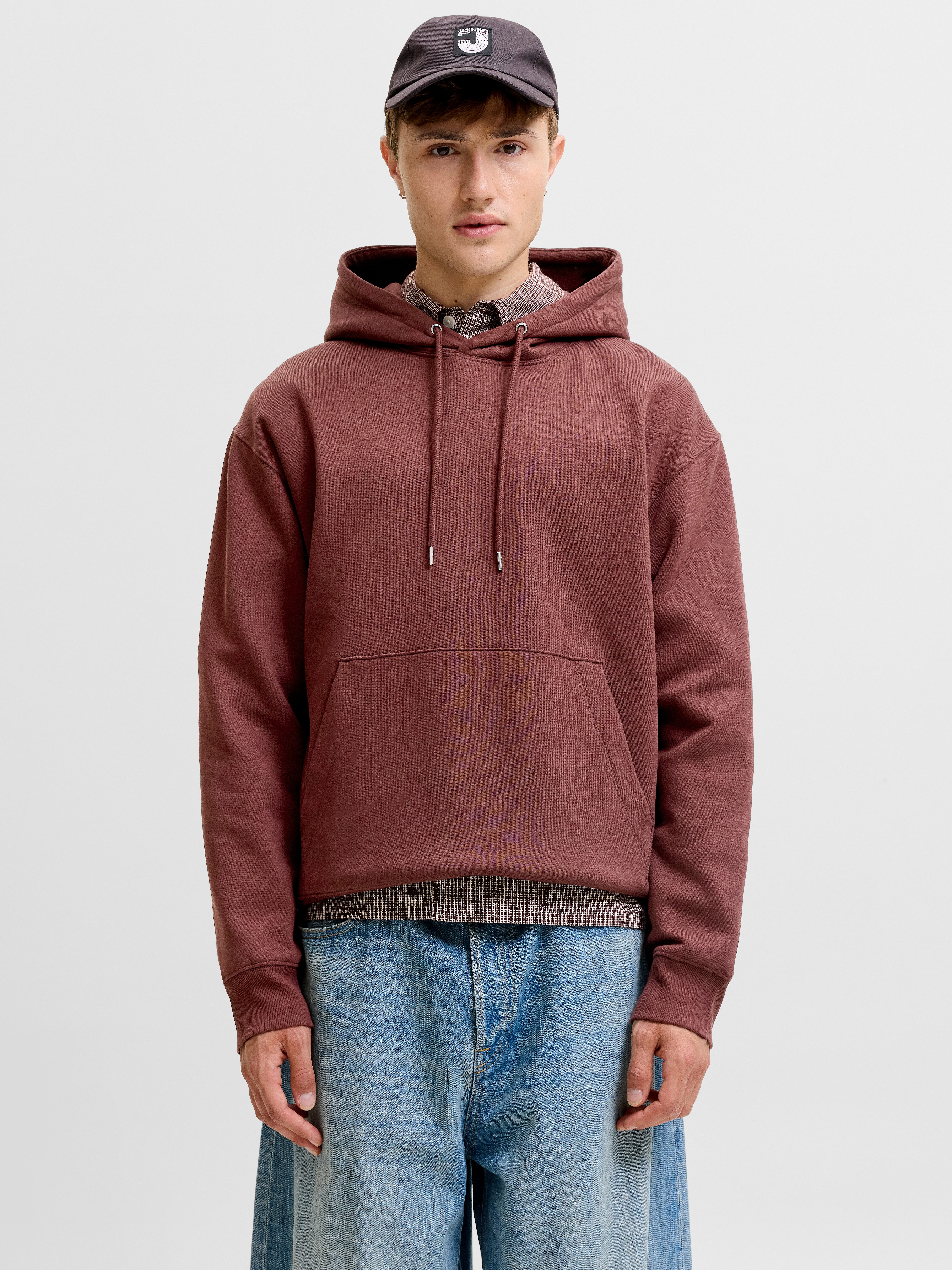 Jack & Jones Kapuzensweatshirt JJEACE SWEAT HOOD NOOS Baumwollmischung, relaxed fit