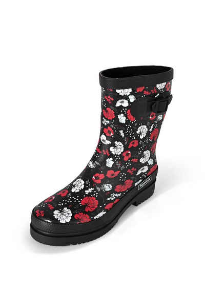 Regenliebe Blossom Night Gummistiefel Halbschaft Stiefel mit Blütenmuster