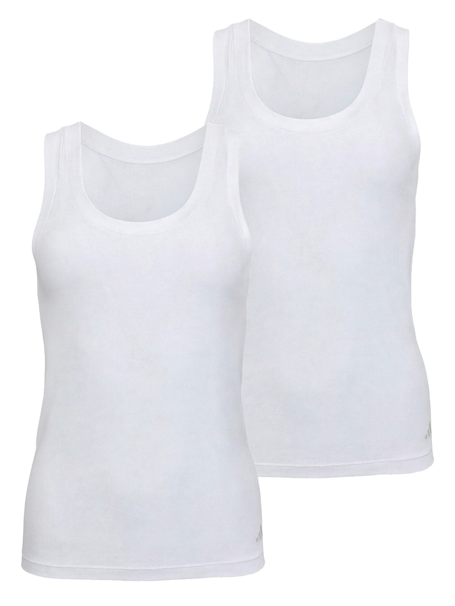 adidas Sportswear Tanktop Sport Active Modal Comfort - Rundhals - Heatseal adidas Logo (2-tlg) Trägertop Muskelshirt Ärmelloses Shirt Gym Yoga Training Damen