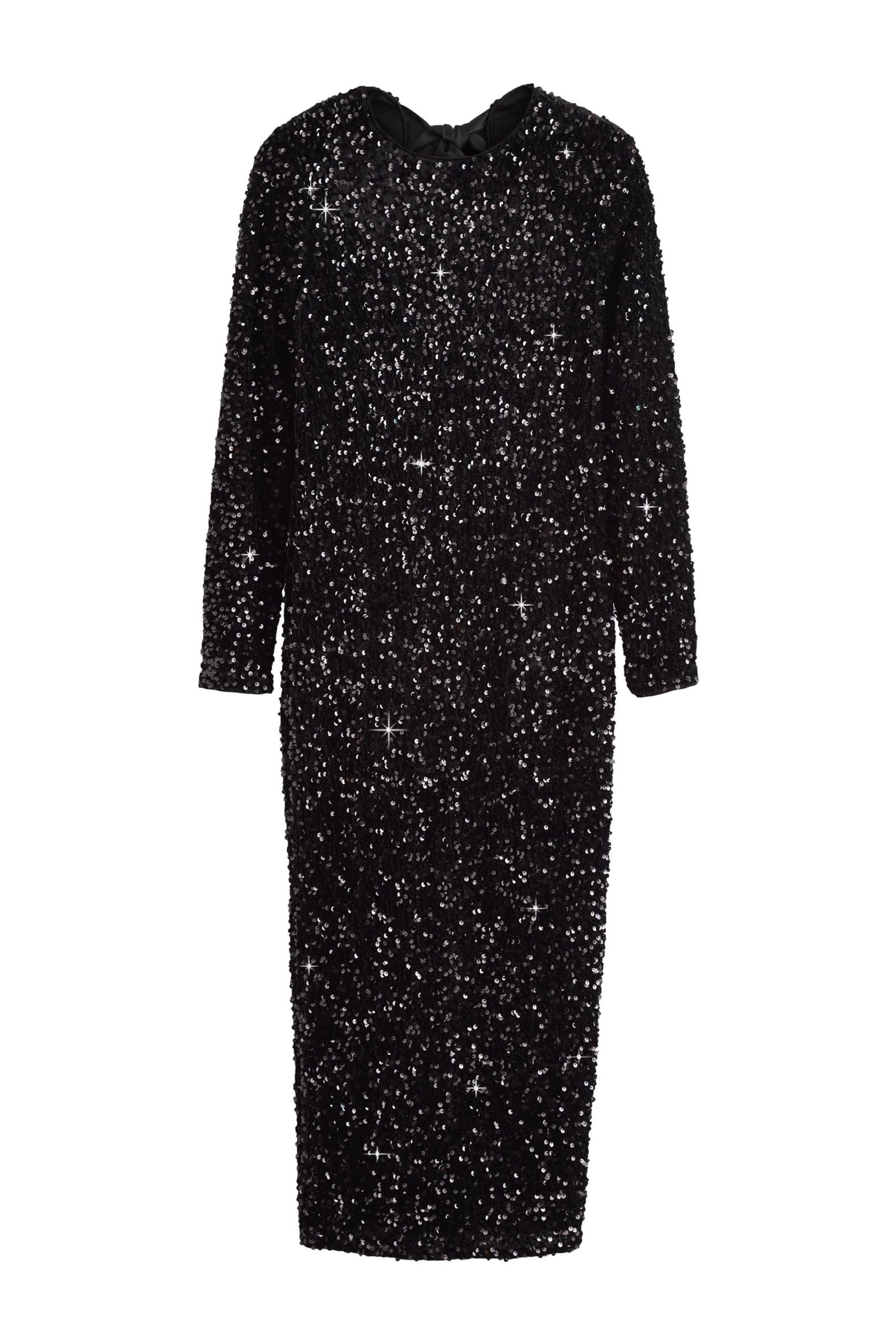 Next Midikleid Langarm-Midikleid mit Pailletten + günstig online kaufen