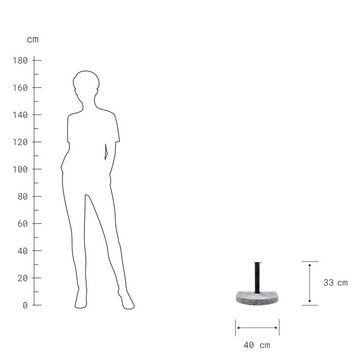 BUTLERS Schirmständer THE ROCK Schirmständer halbrund 15kg, Schirmständer halbrund aus Granit 15kg - für Sonnenschirme