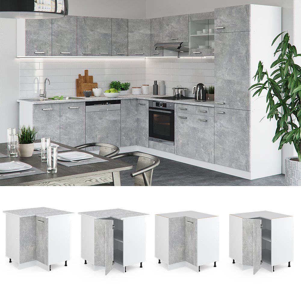 Vicco Eckunterschrank »87 cm ohne Arbeitsplatte Küchenschrank Küchenzeile  R-Line« online kaufen | OTTO