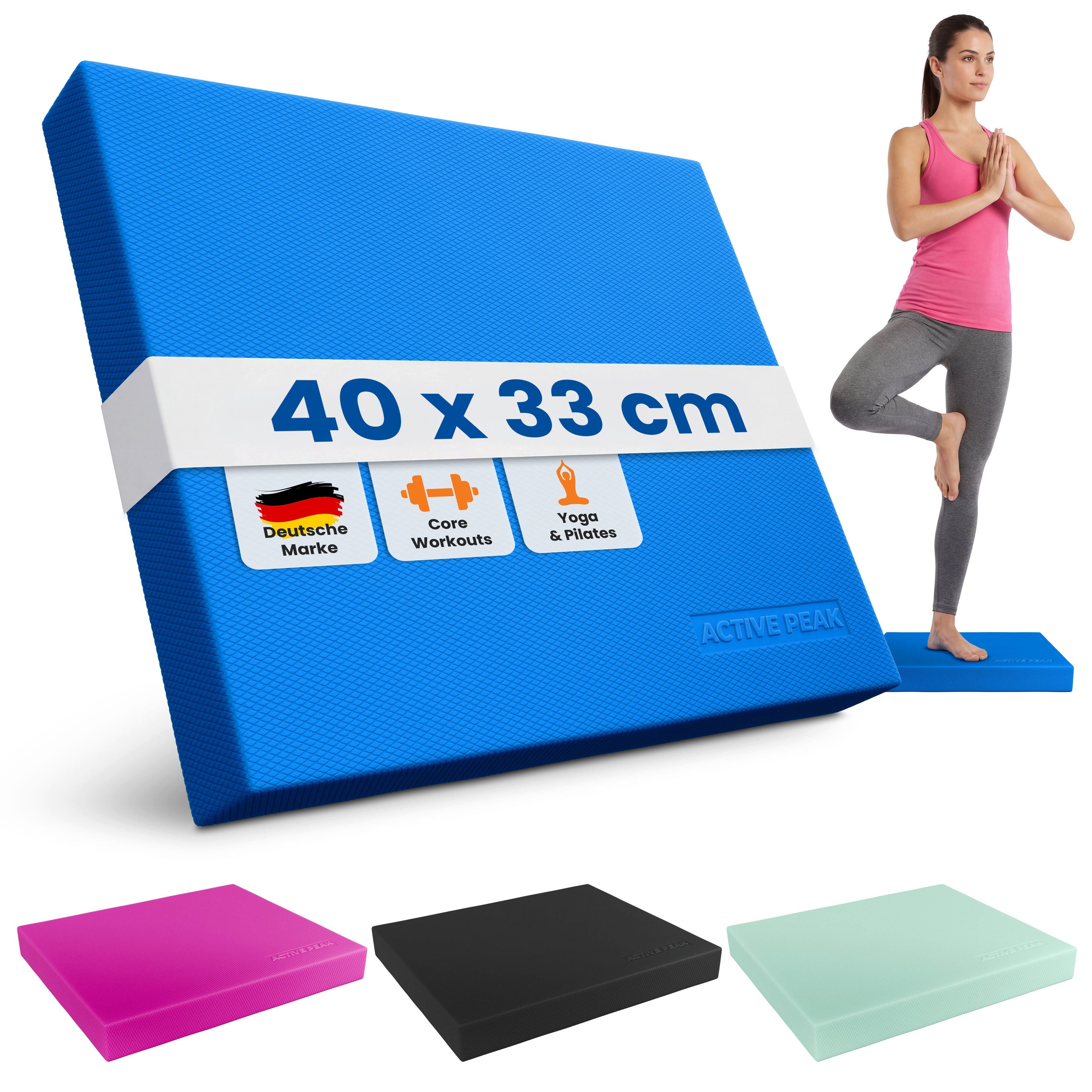 Active Peak Balanceboard Balance Pad XXL Gleichgewichtskissen Balancepad, Ideal für Yoga, Pilates & Core-Training & Physiotherapie