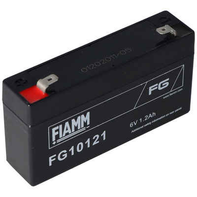 Fiamm Fiamm FG10121 Blei-Gel Akku 6 Volt, 1,2Ah mit 2 Faston Steckkontakten Akku 1200 mAh (6,0 V)