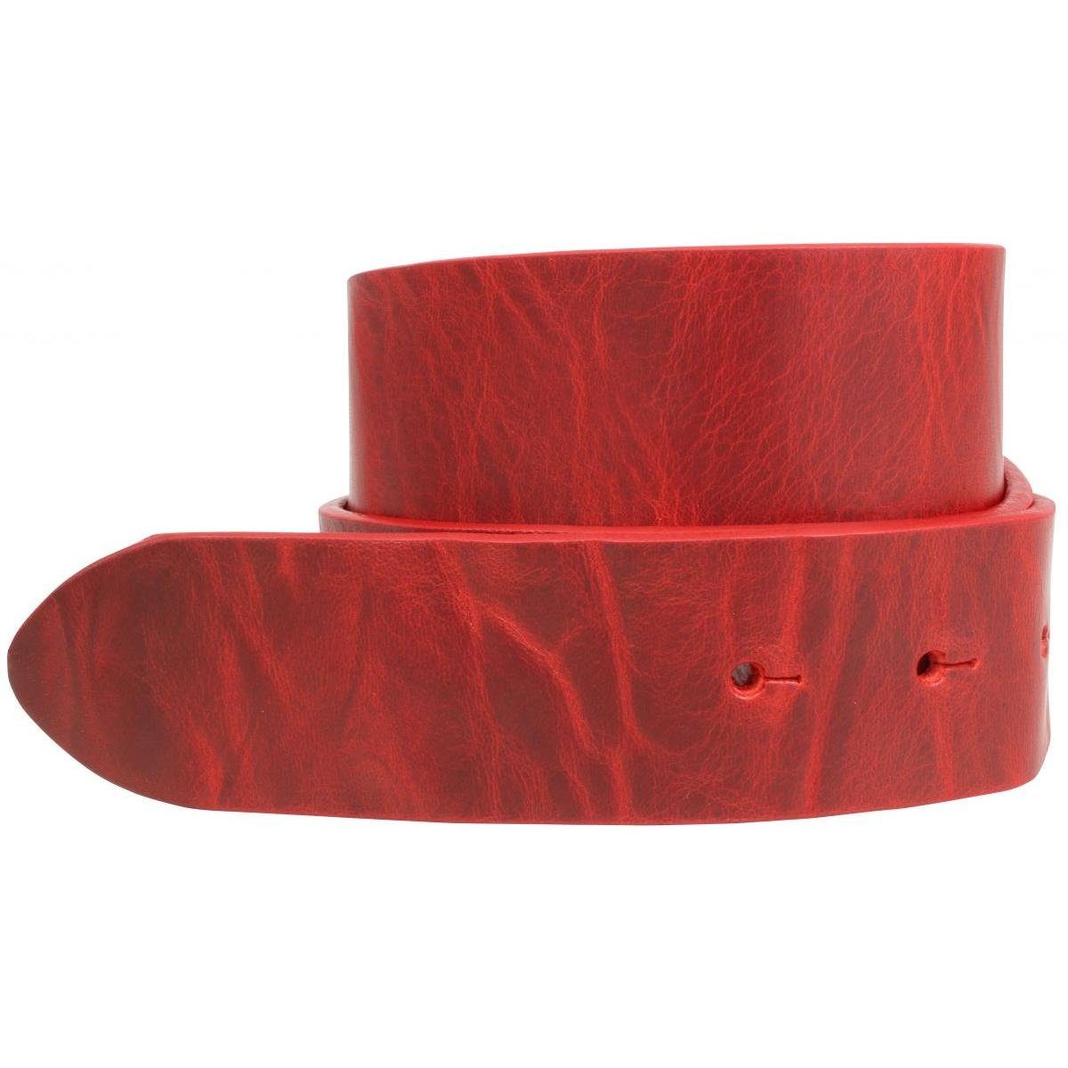 BELTINGER Ledergürtel Wechselgürtel aus Druckknöpfen Rot 4 - Vollrindleder cm Druc Used-Look mit