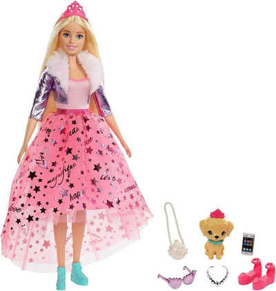 Barbie Anziehpuppe Prinzessinnen Abenteuer Puppe mit Mode (ca. 30 cm), Barbie Куклы (mit Hündchen, 2 Paar Schuhe, Diadem und 4 Accessoires, 9-tlg., ab 3 Jahren, Ken), The Movie, Spielpuppen, Spielpuppe Barbie, Haus, Prinzessin, Sale