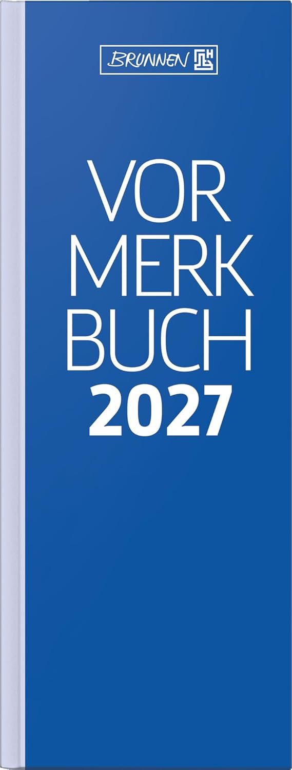 BRUNNEN Querkalender BRUNNEN Vormerkbuch Mod. 784 2027, 108×297 mm, Papier, blau