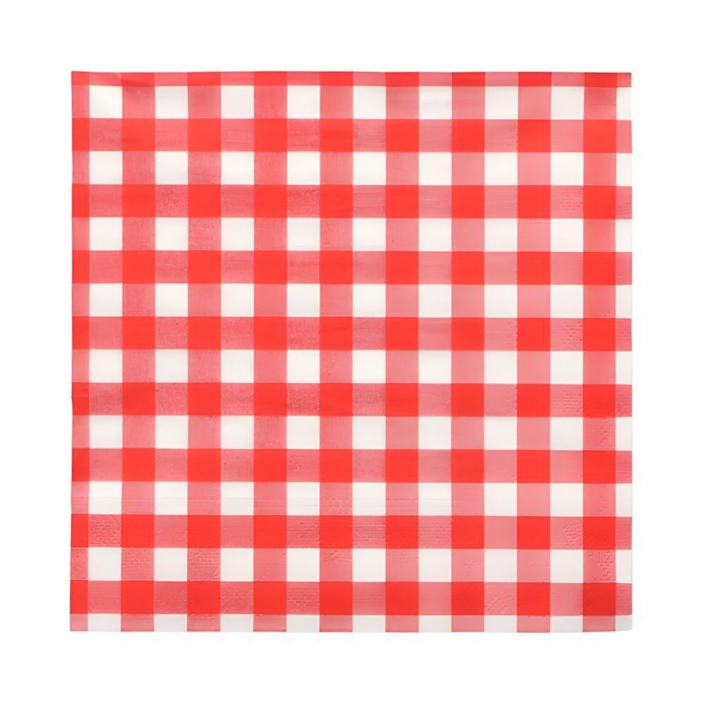 PAPSTAR Papierserviette Servietten, 3-lagig 1/4-Falz 33 cm x 33 cm rot Vichy Karo 100 Stk