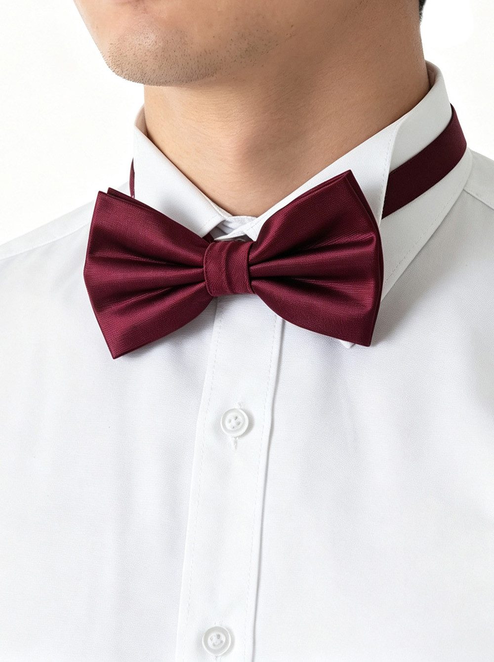 axy Fliege Herren Fliege Schleife im Seidenlook bereits gebunden, Konfirmation verstellbar