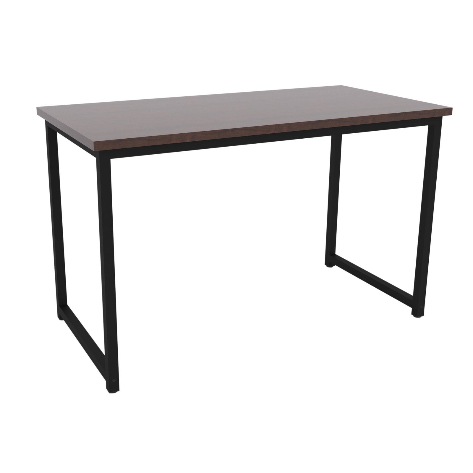 SVITA Schreibtisch UNI (1-St., 1 Tisch), 120x60 (BxT), Arbeitstisch, Metall-Gestell, Nussbaum-Optik