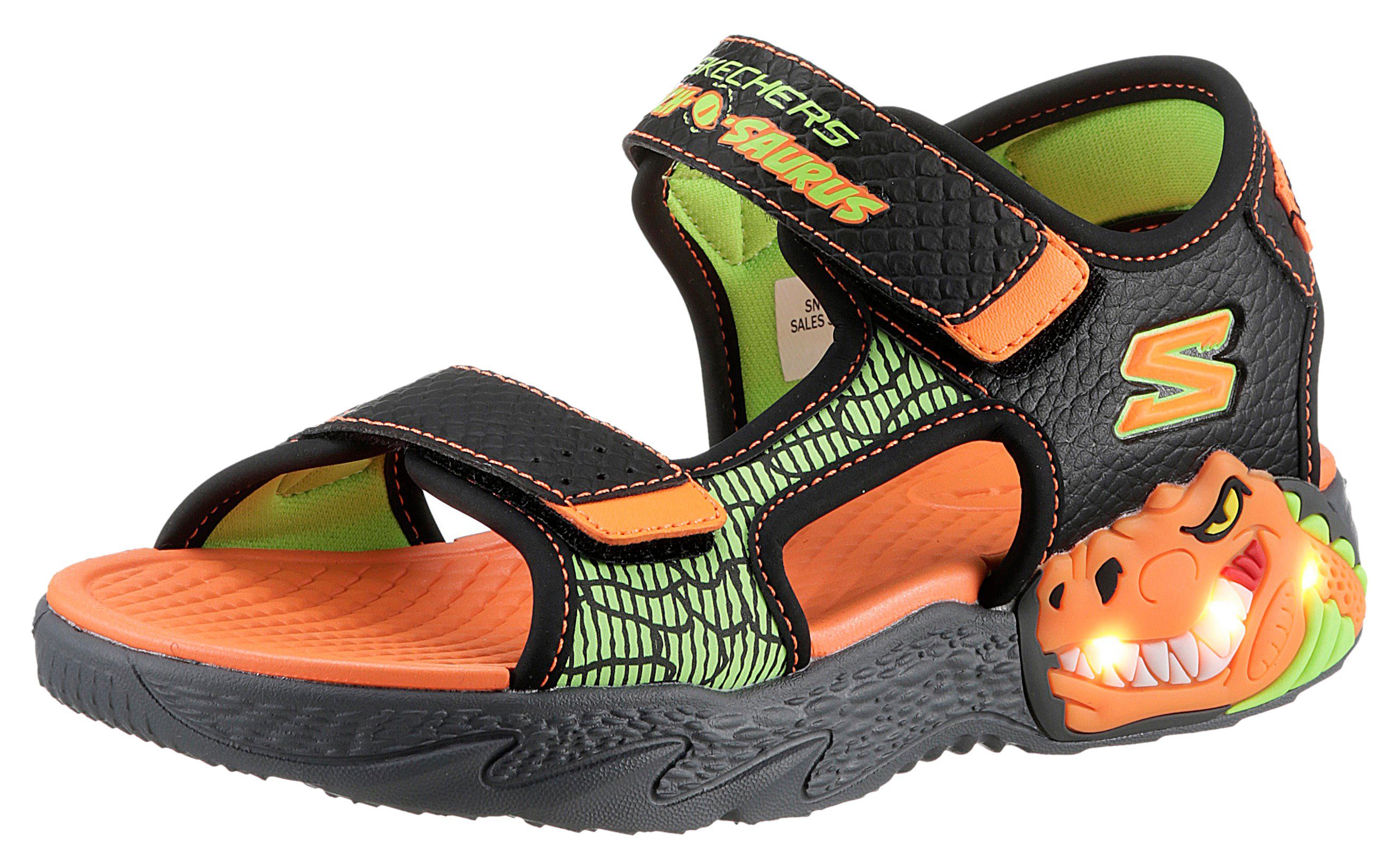 Skechers Kids CREATURE-SPLASH Sandale, Sommerschuh, Klettschuh, Sandalette, mit Blinkfunktion