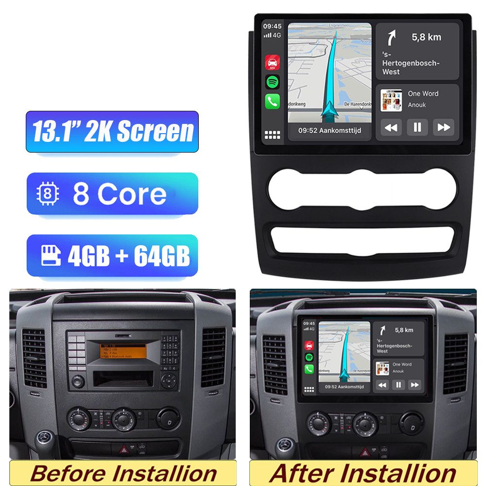A-Sure Für Mercedes Benz Sprinter 2006-2016 13.1" 2K Android 15 Carplay Radio Autoradio (Digitalradio (DAB), FM, AM, RDS, 13.1 Zoll /2K IPS Screen/8-Core 4+64G)