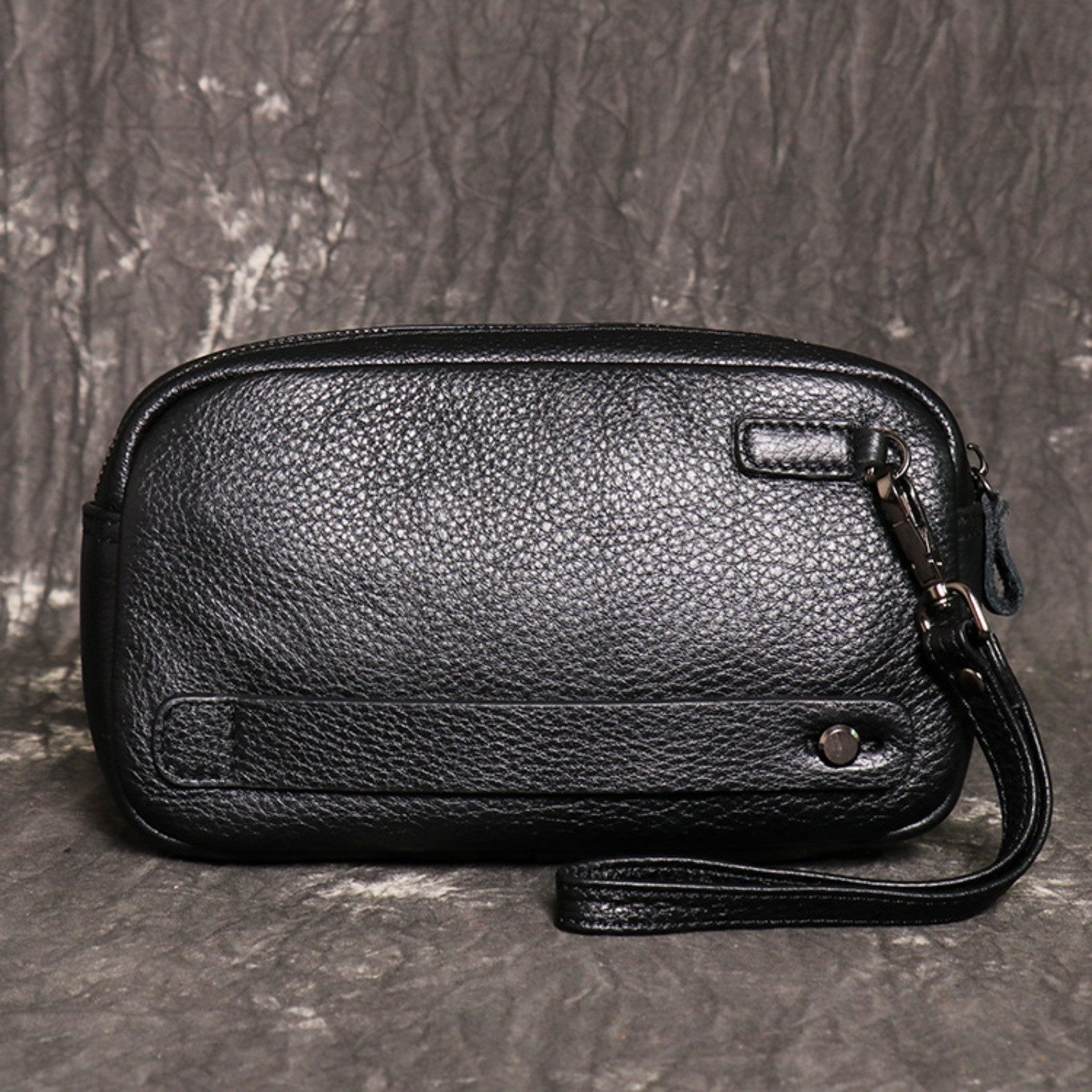 YUBRO-STUDIO Clutch Herren Leder Handgelenktasche Reise günstig online kaufen