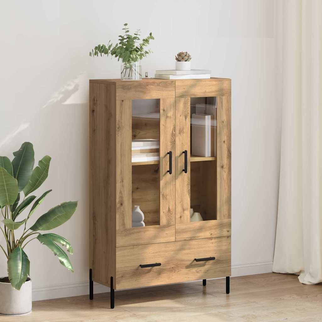 vidaXL Highboard Highboard CORONA Artisan-Eiche 69,5 x 31 x 115 cm Holzwerkstoff (1 St)