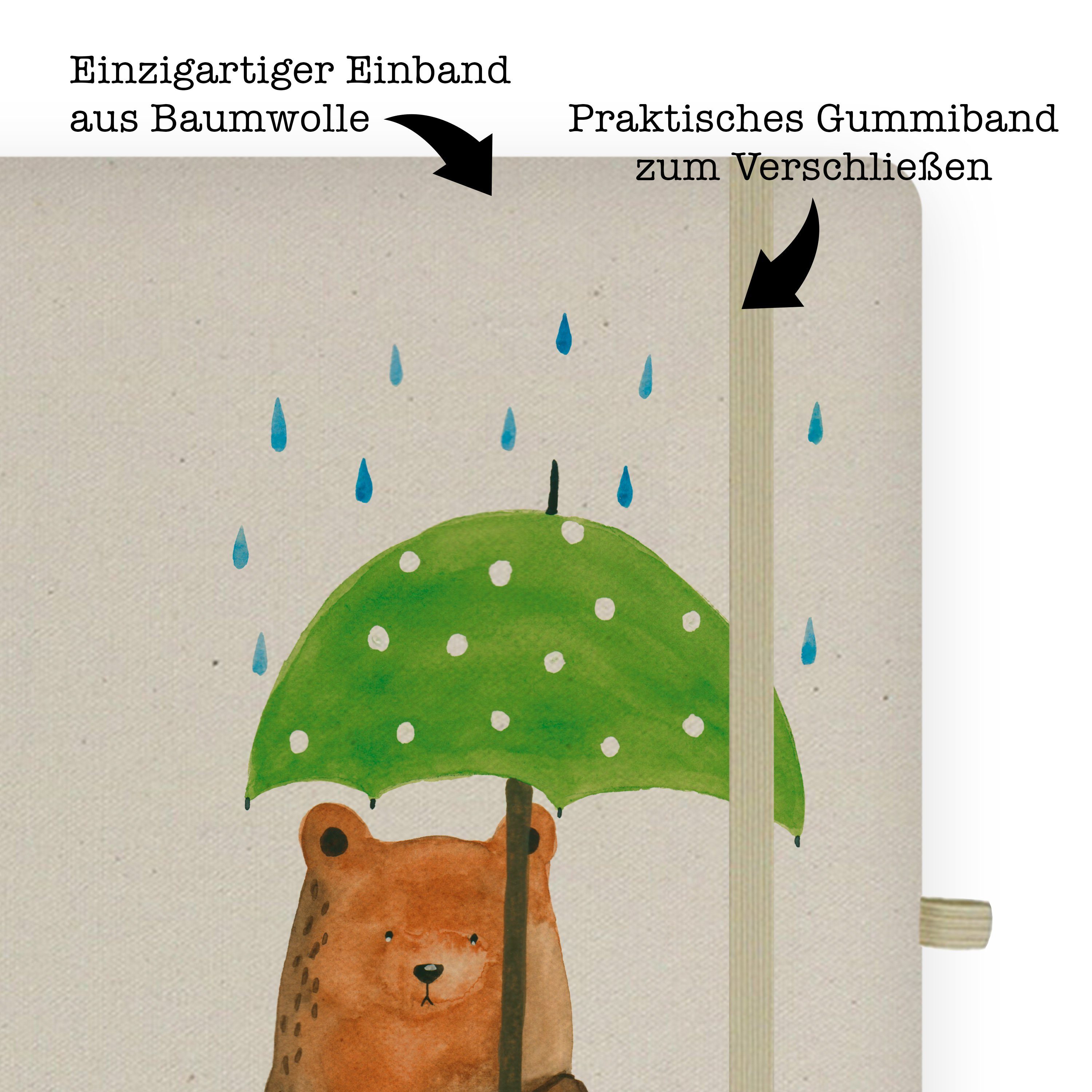 Mr. & Mrs. Panda Mr. Geschenk, & Liebe, Notizbuch Bär No - Liebesbeweis, - Mrs. mit Panda Transparent Regenschirm