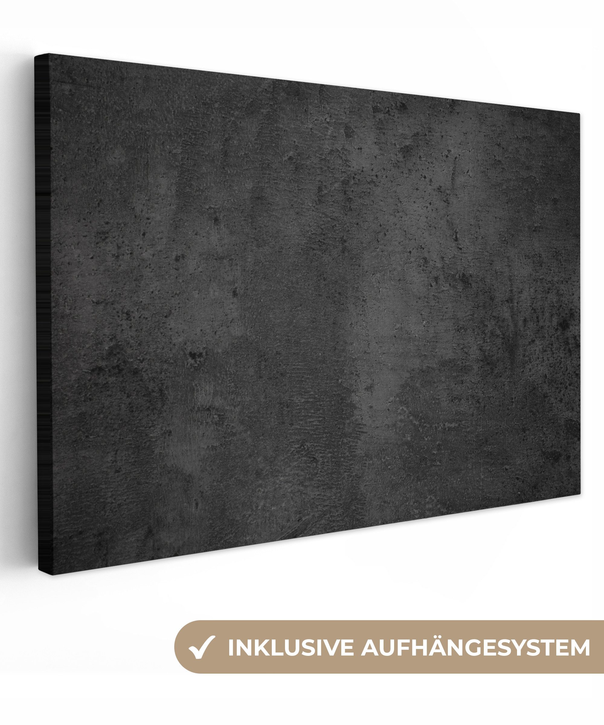 OneMillionCanvasses® Leinwandbild Beton - Robust - Vintage - Rustikal - Gra günstig online kaufen