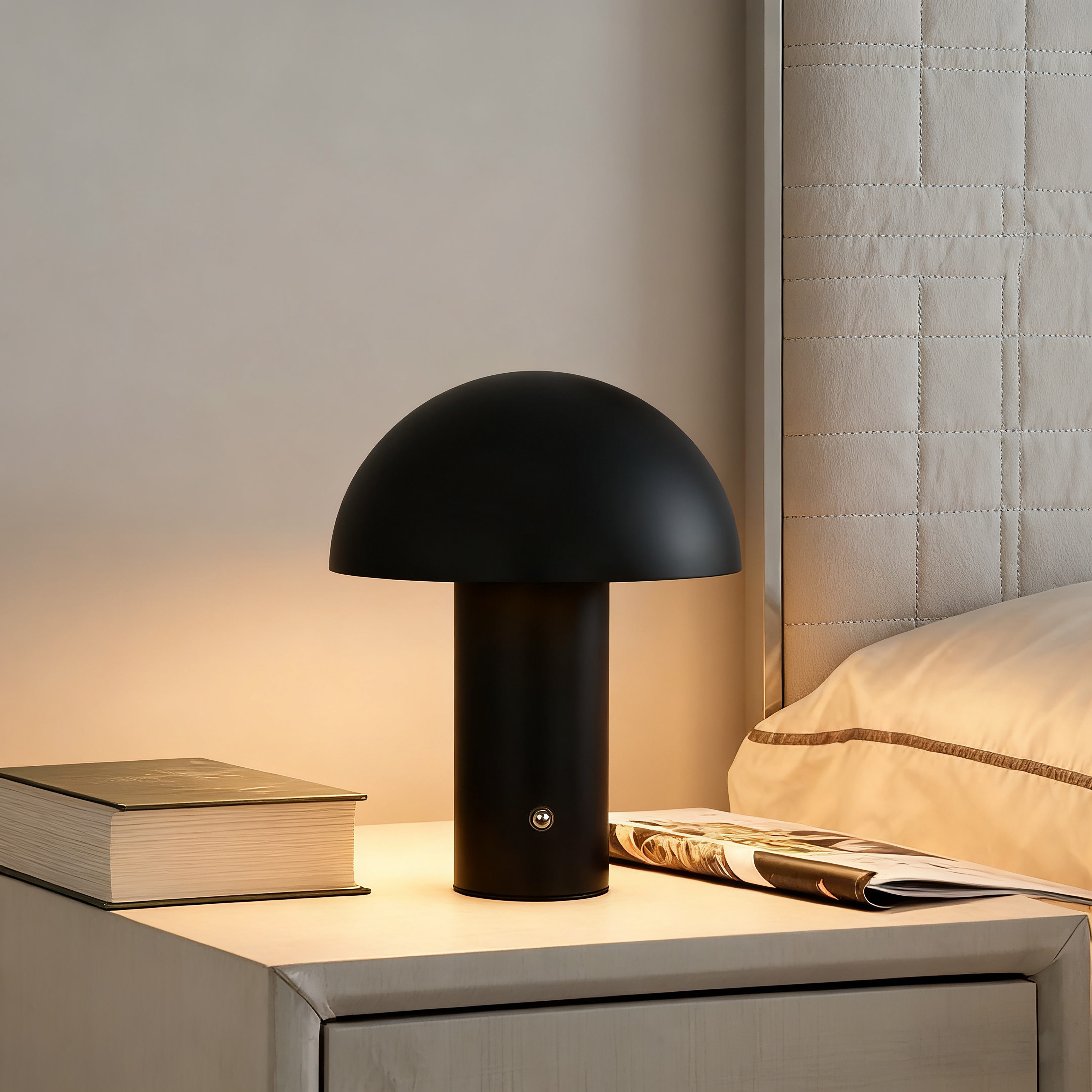 s.Oliver LED Tischleuchte Hillu, Dimmer, Dimmfunktion, Ein-/Ausschalter, USB-Anschluss mit Ladefunktion, USB-Ladefunktion, mehrere Helligkeitsstufen, LED fest integriert, warmweiß - kaltweiß, dimmbar, Typ-C-Ladekabel, CCT, Akku, Tischlampe kabellos, Akkulampe