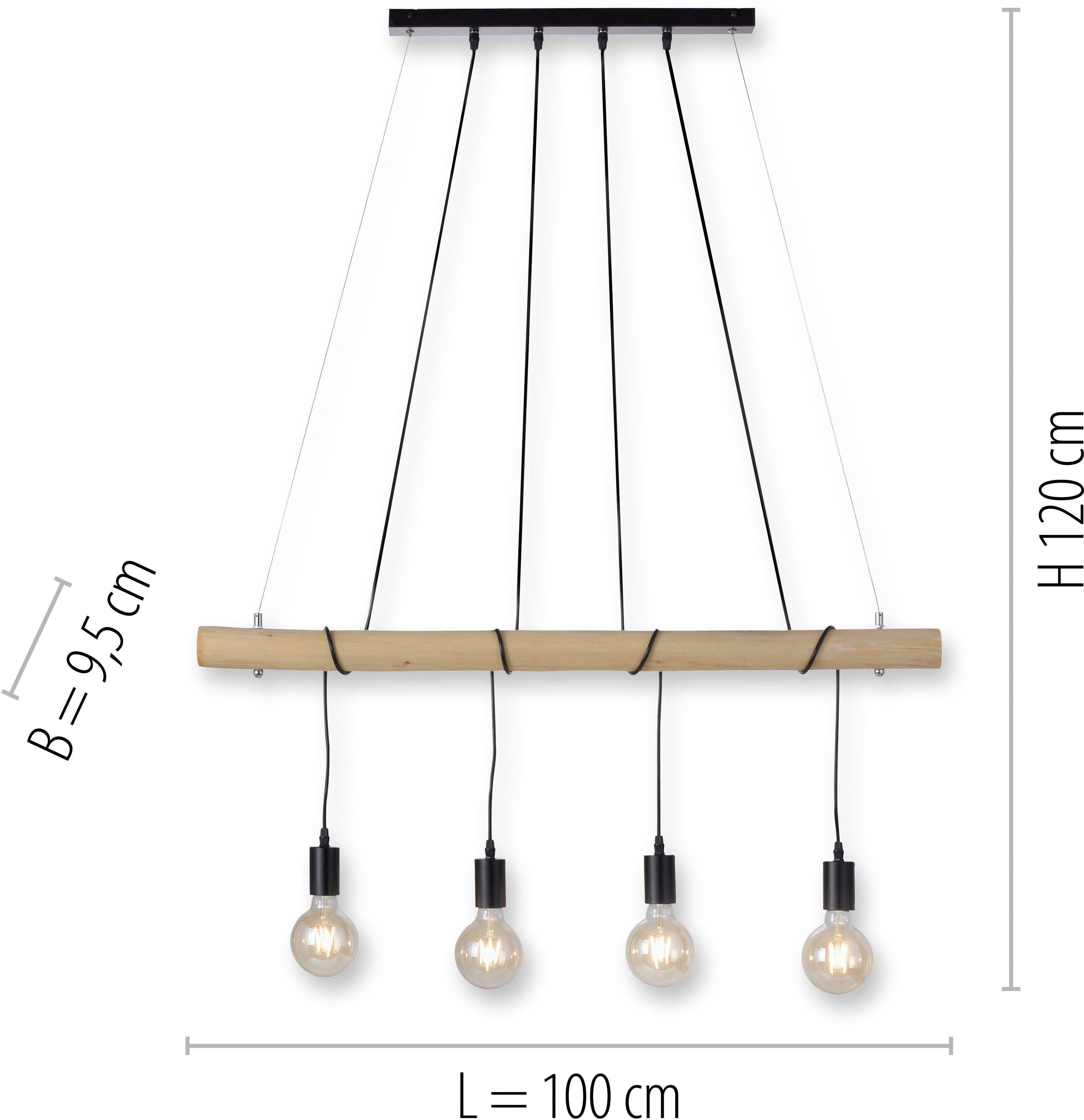 dimmbar TERO, wechselbar, Leuchten Warmweiß, über TronicDimmer, Pendelleuchte LED inkl. Direkt Leuchtmiitel LED