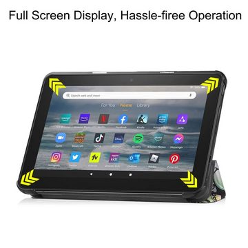 Lobwerk Tablet-Hülle Schutzhülle für Amazon Fire 7 2022 12 Generation 7 Zoll, Wake & Sleep Funktion, Sturzdämpfung, Aufstellfunktion