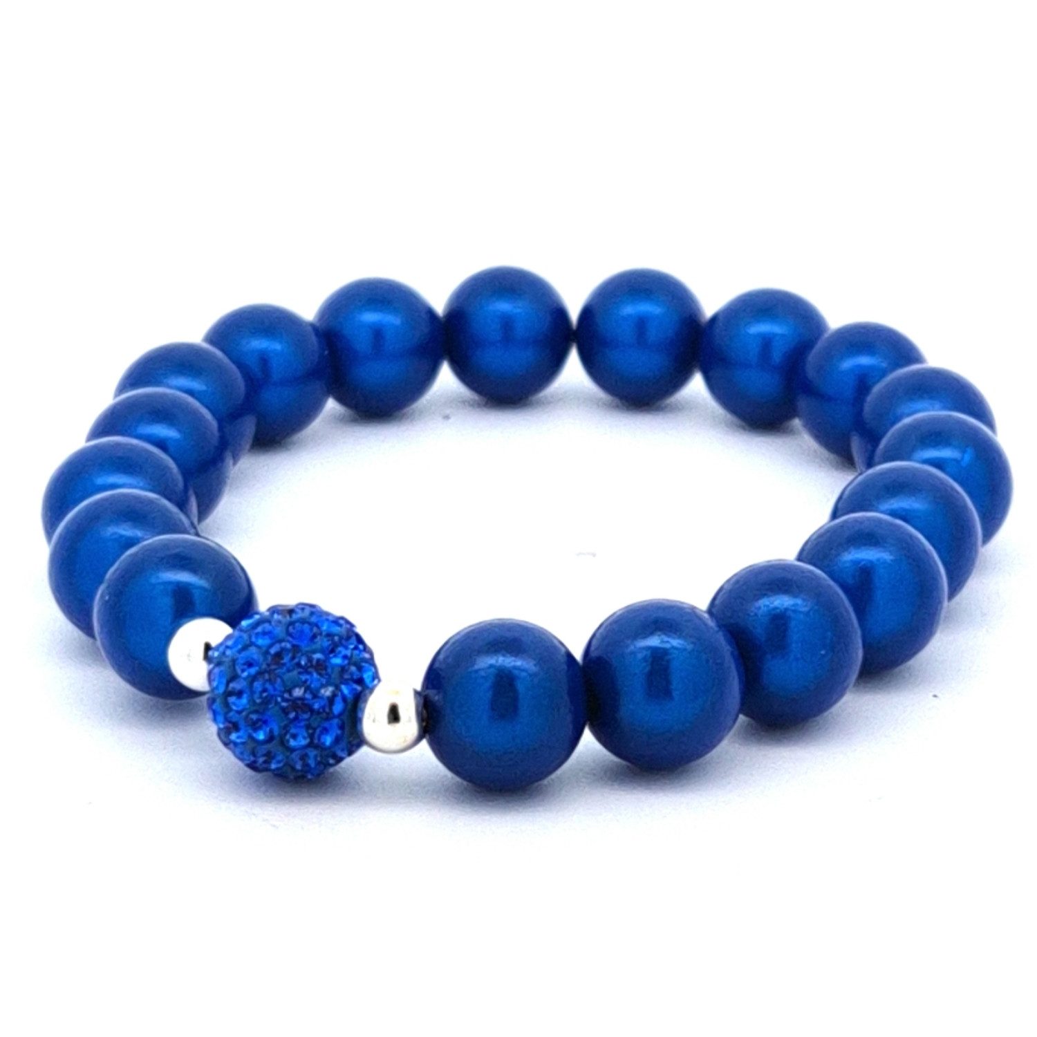 Impala Perlenarmband little Funky, leuchtende 3 D Perlen mit Shamballa Glitzerkugel