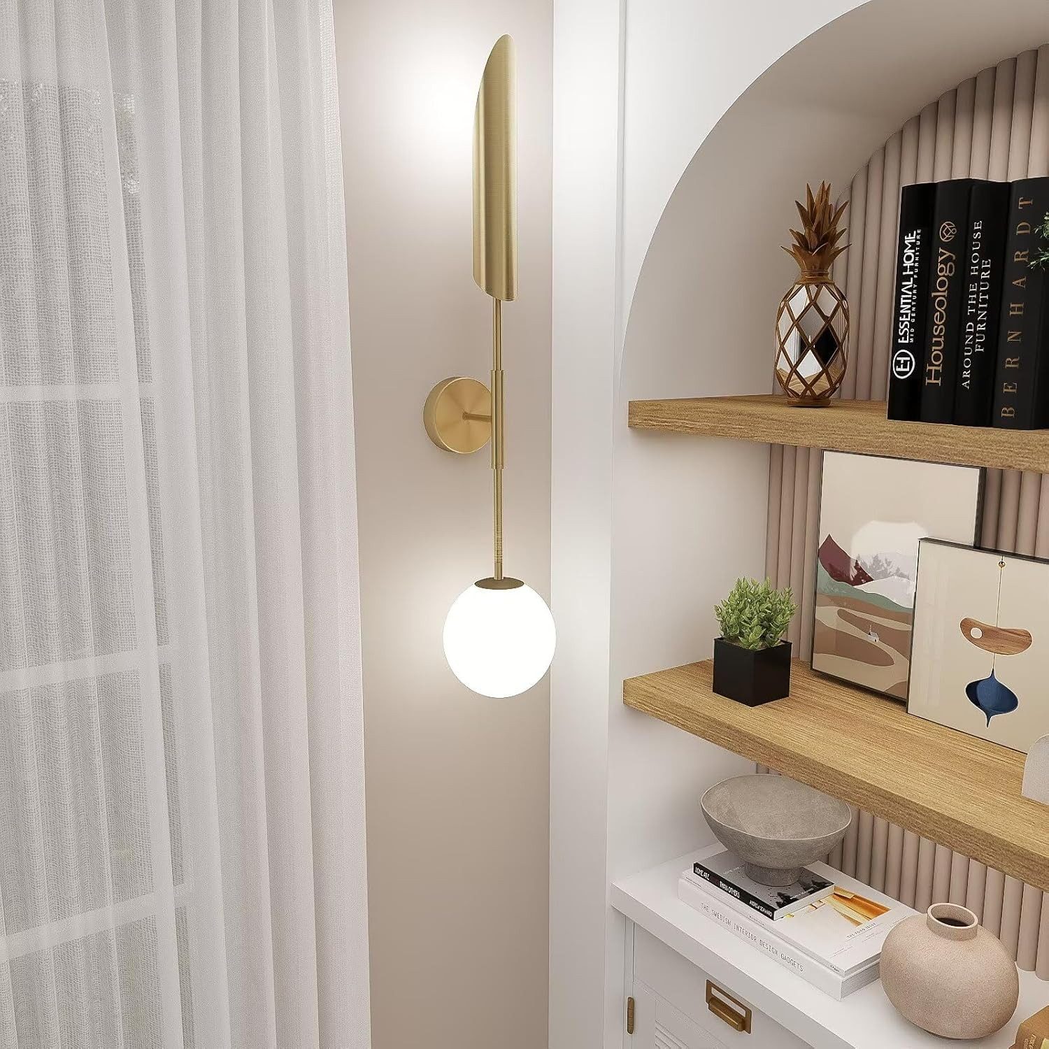 Vivitar LED Wandleuchte Gold Metall & Glas – Retro Design mit kalt/warm/neu günstig online kaufen