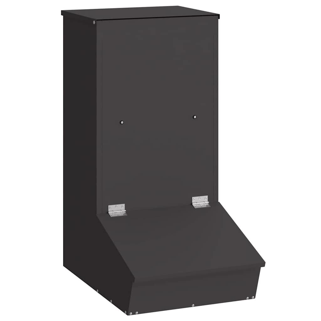 vidaXL Futterspender Schweinfutterspender Schwarz 55 x 38 x 76 cm