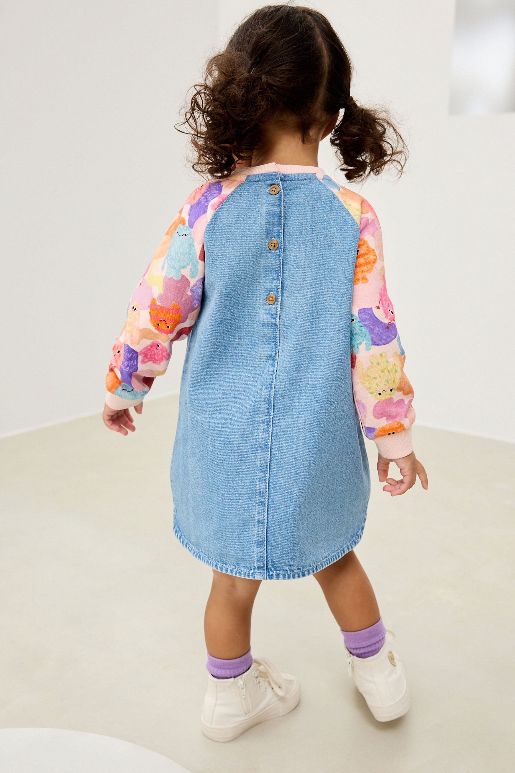 Next Jeanskleid Denim-Kleid mit Raglanärmeln (1-tlg) günstig online kaufen