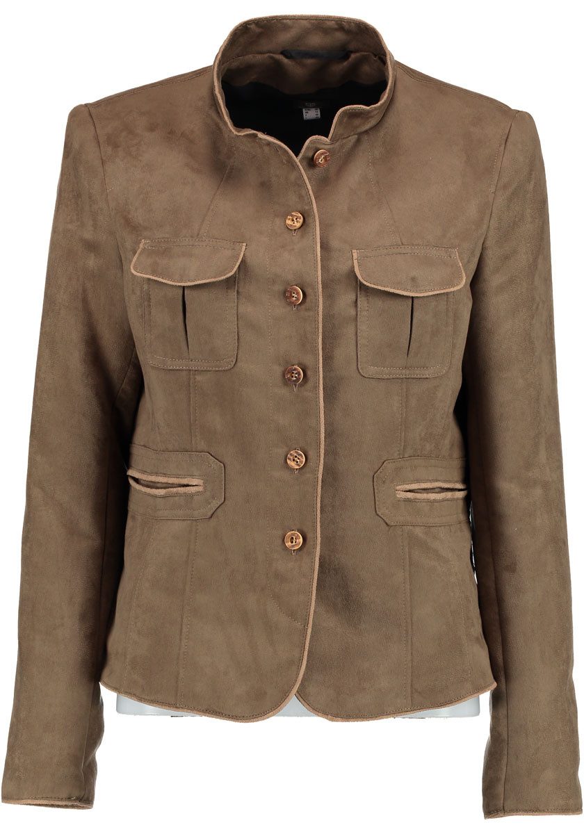 OS Trachten Trachtenjacke Muriko Regular Fit, Stehkragen, 1/1-Arm, hochgeschlossen