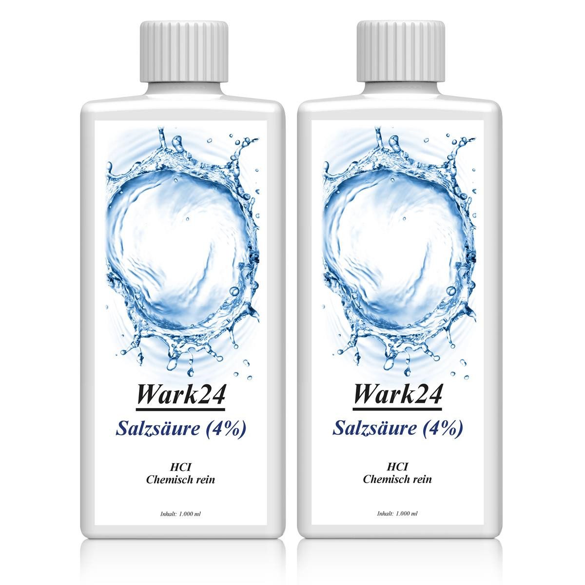 Wark24 Wark24 Salzsäure (4) 1L zur Entfernung von Kalk, Rost und Ablagerung Spezialwaschmittel