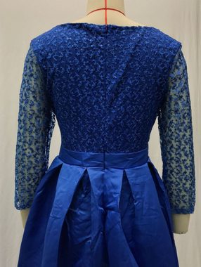 jalleria Dirndl Damen-Bankett-Abendkleid mit Spitze und Pailletten und vollem Schwanz