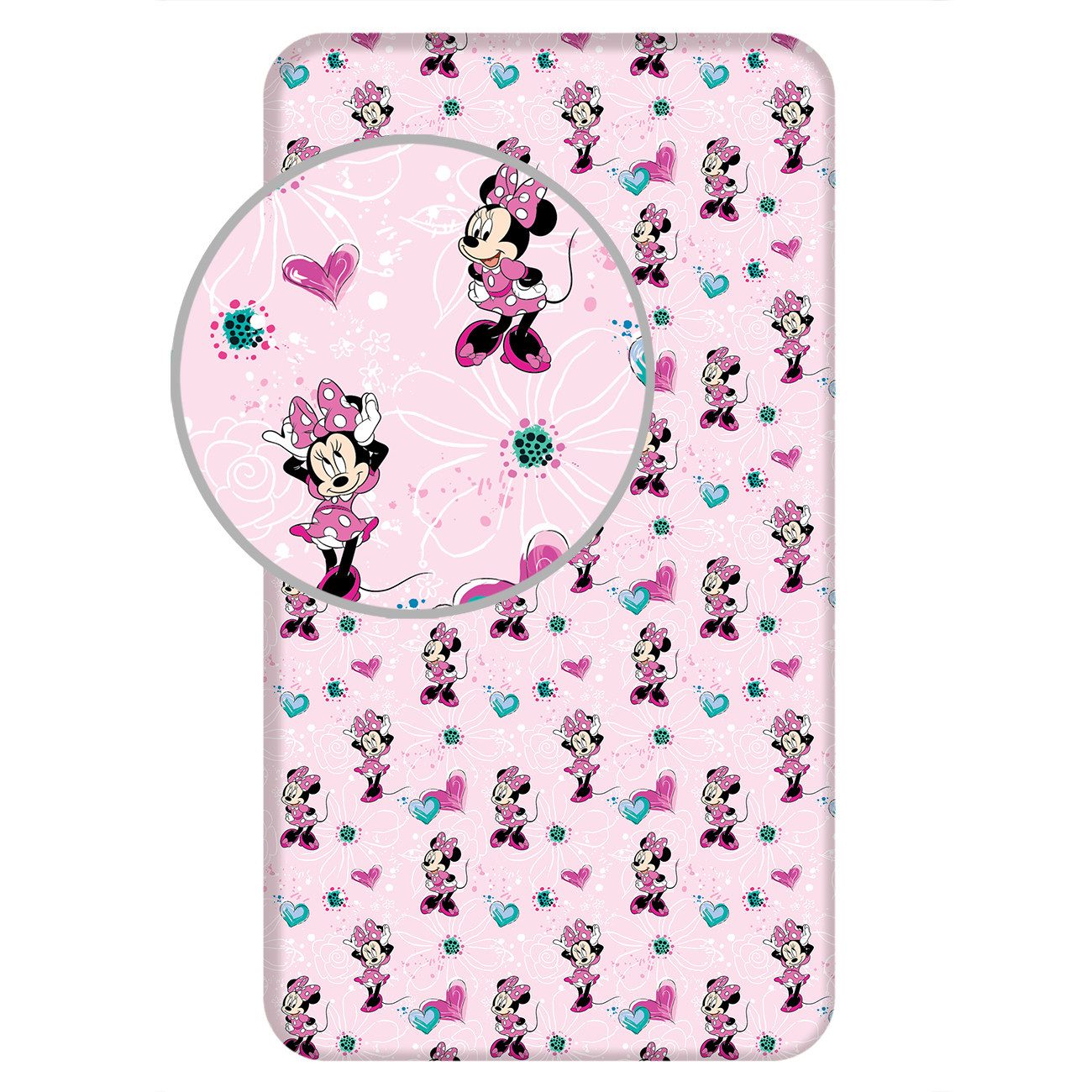 Disney Minnie Mouse Spannbettlaken Minnie Maus, günstig online kaufen