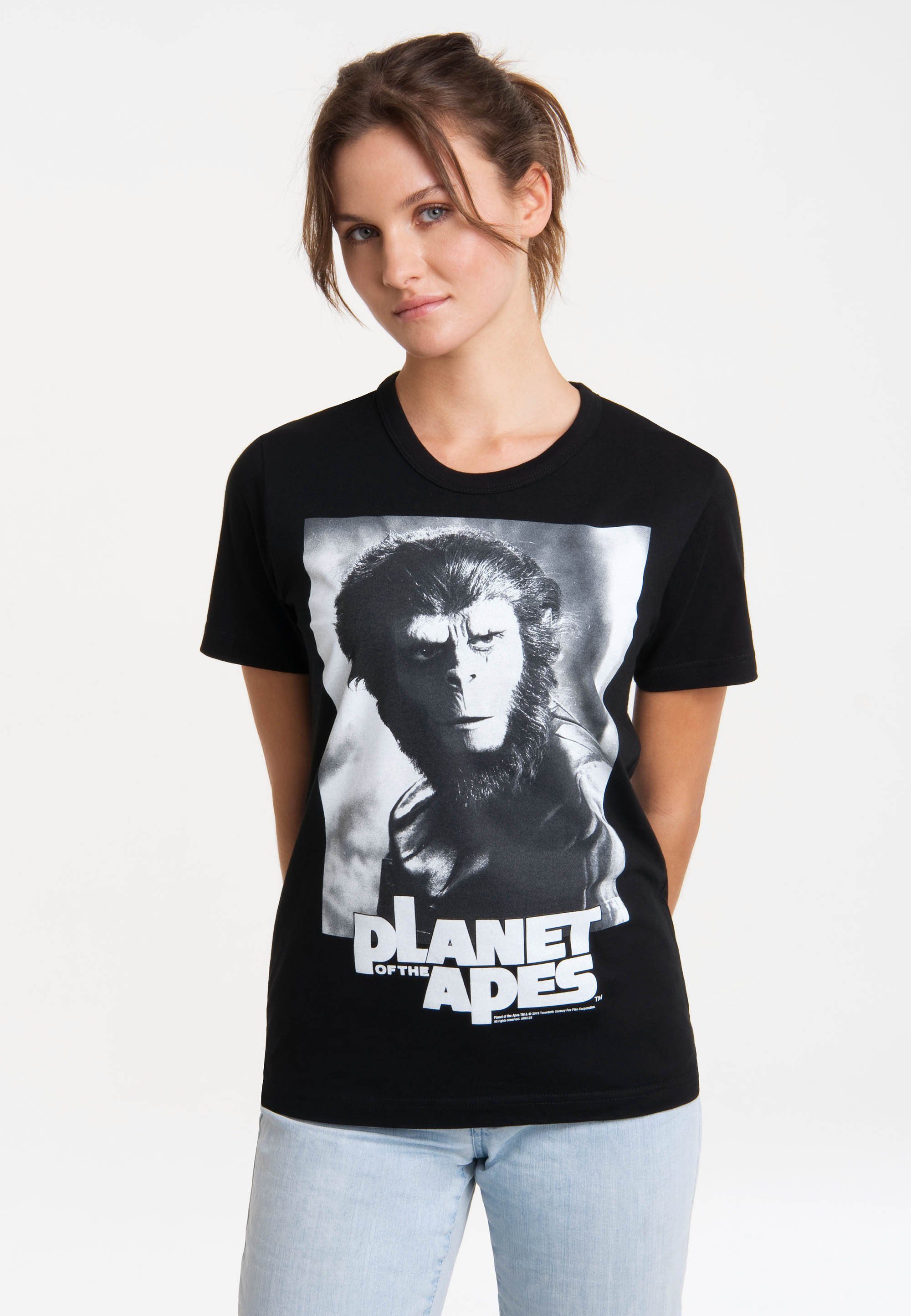 LOGOSHIRT T-Shirt Planet der Print Affen mit lizenziertem