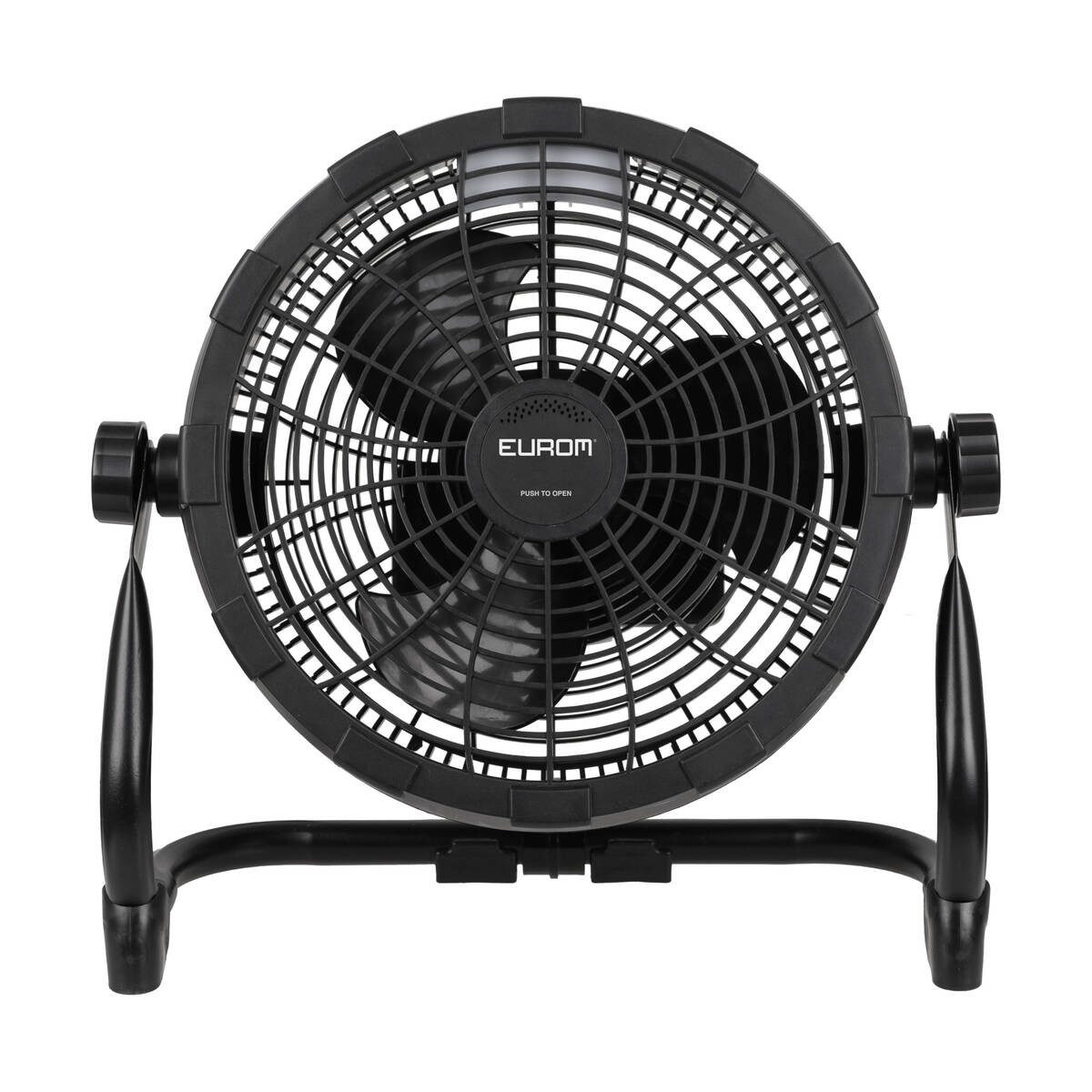 EUROM Akku-Ventilator Airflow LED Cordless, Betrieb über USB Powerbank, Beleuchtung