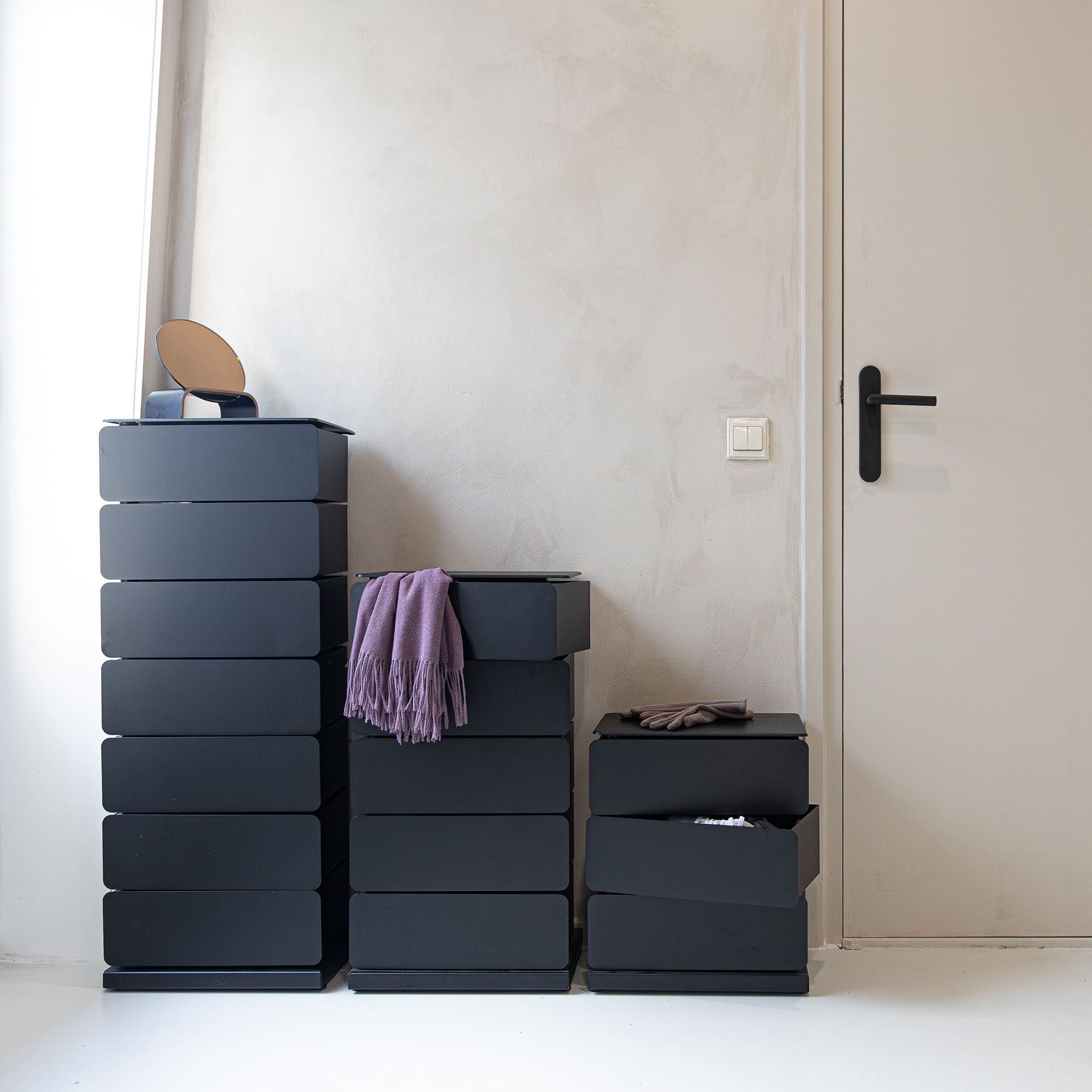 Spinder Design Kommode JOEY 7, Stahlschuhschrank und Aufbewahrungsschrank in 1