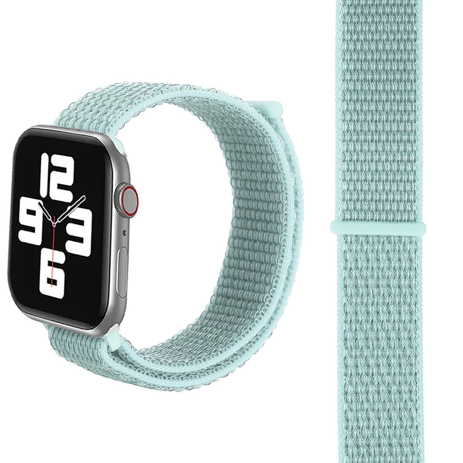 König Design Loop 45 Minz / Band Smartwatch-Armband 42 mm, mm Grün Armband Arm Sport Nylon 44 mm 