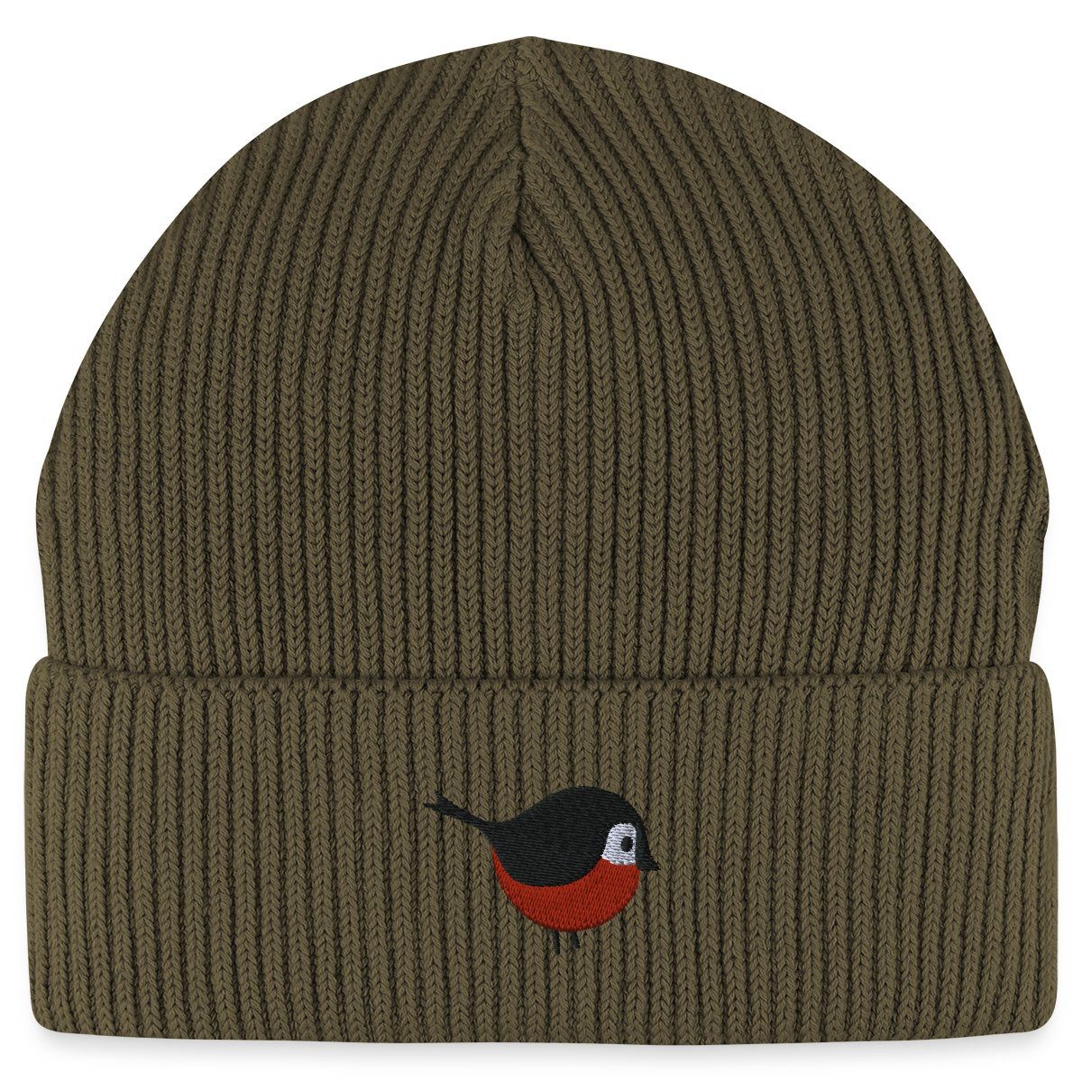 Spreadshirt Beanie Vogel Stickerei Fisherman Beanie günstig online kaufen