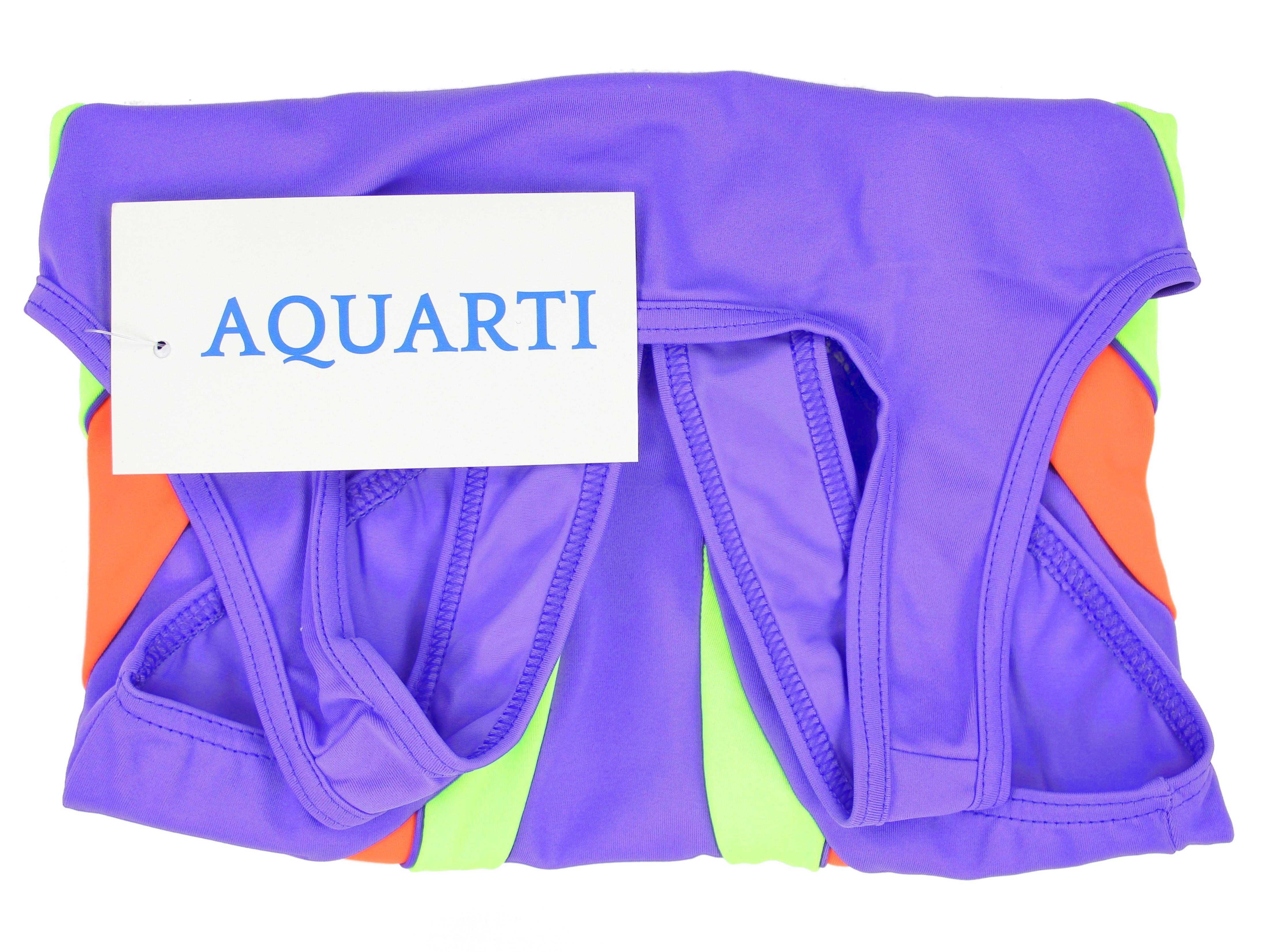 Aquarti Schwimmanzug Aquarti Mädchen Schwimmanzug mit Violett/Grün Y-Träger Sportlich